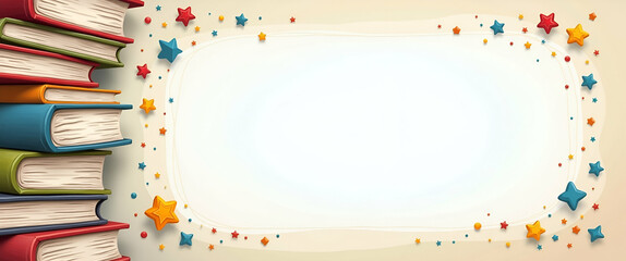 International Children's Book Day Frame: Celebrate with Books & Literary Icons - Perfect for Personal Messages & Creative Designs