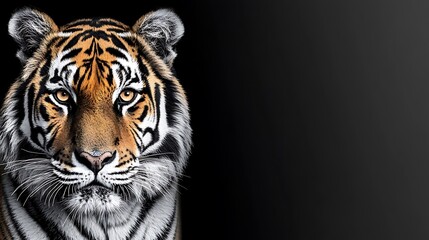 Fototapeta premium Majestic tiger portrait, intense gaze
