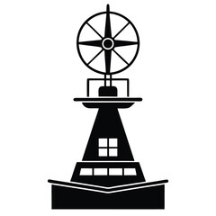 Isolated Vor Navigation Equipment On White Background