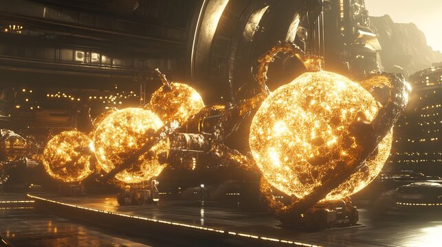 Futuristic D rendering of molecules forming complex structures with glowing atomic bonds and digital pathways in a bright High