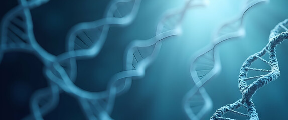 Elegant Wallpaper Design Featuring Rare Disease Genomics with Helix Motifs and Ample Negative Space for Healthcare Case Studies