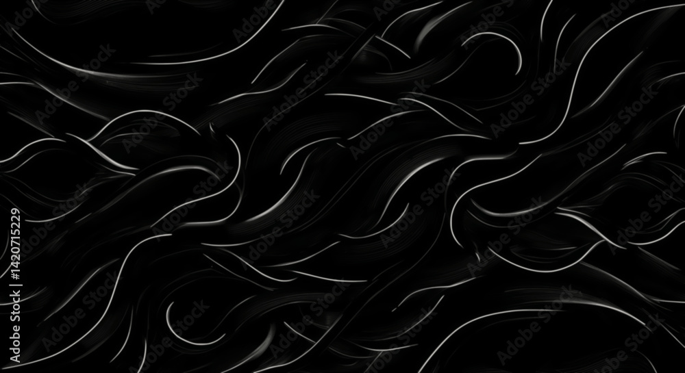 Poster abstract black and white wavy lines background pattern