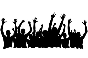 crowd of people silhouettes