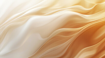 Flowing Abstract Waves in Soft Cream and Caramel Tones