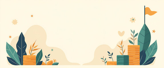 Naklejka premium Photo Realistic Illustration of Success: A Versatile Design with Ample Copy Space for Business Presentations and Slideshows Highlighting Achievements in Stock Photography