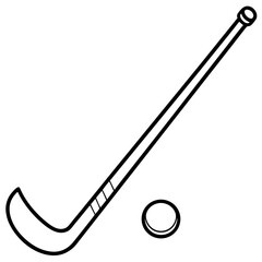Hockey Equipment Vector Illustration Art