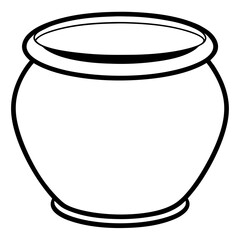 Beautiful Decorative Pot Vector Illustration