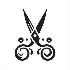 Elegant Scissors Design: Stylish Hairdressing and Craft Tool Illustration