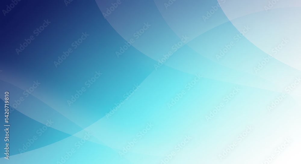 Poster abstract blue gradient background featuring flowing curves creating a modern and smooth design, perf