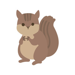 かわいいリスの全身のイラスト