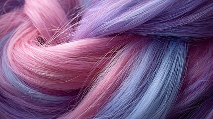 Colorful braided hair strands