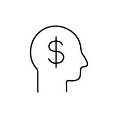 vector illustration of growth icon element with outline style	
