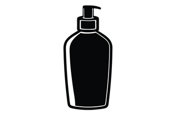 conditioner bottle silhouette vector illustration