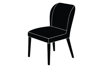 dining chair silhouette vector illustration
