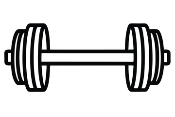 dumbbell silhouette vector illustration