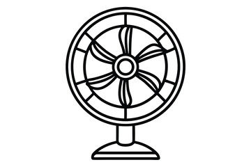 electric air cooler silhouette vector illustration