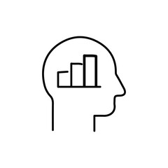 vector illustration of growth icon element with outline style	
