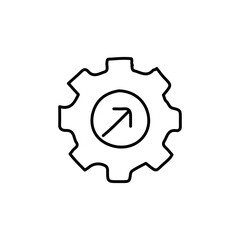 vector illustration of growth icon element with outline style	
