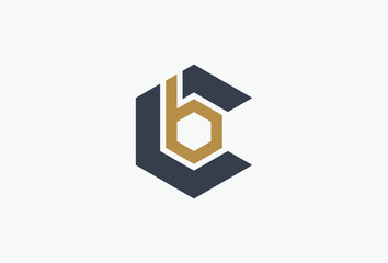 Hexagon C B Logo Design Element