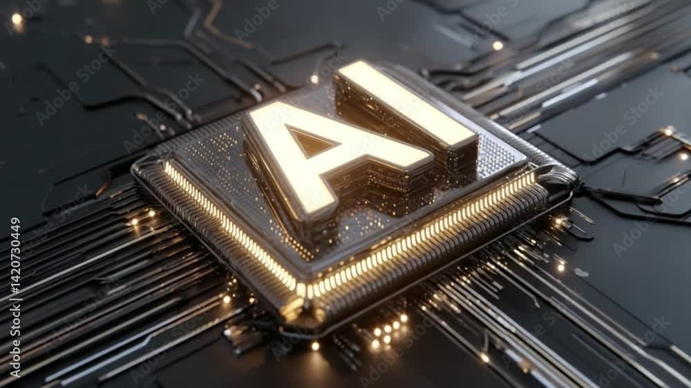 Poster ai chip with the inscription 