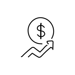 Obraz premium vector illustration of growth icon element with outline style 