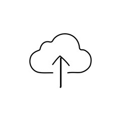 vector illustration of computing icon element with one line style	
