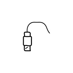 vector illustration of computing icon element with one line style	

