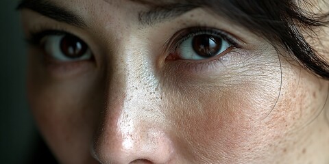 Fototapeta premium Closeup of a person's face