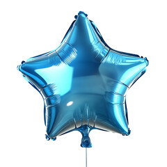 blue star ballon on a white background