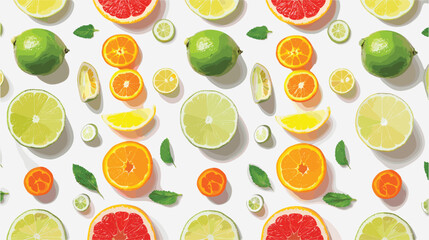 Fresh and Vibrant Citrus Fruit Pattern for Summer Design