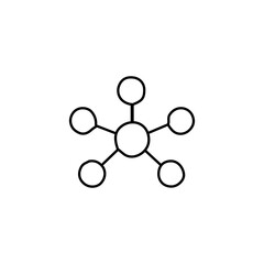 vector illustration of computing icon element with one line style	
