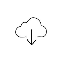 vector illustration of computing icon element with one line style	
