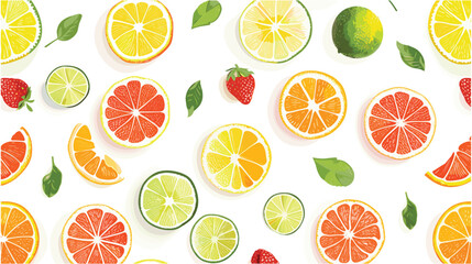 Fresh and Vibrant Citrus Fruit Pattern for Summer Design