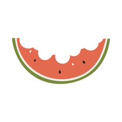 Watermelon Slice Bitten 