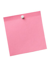 Pink Sticky Note Minimalist Photorealistic Blank Note Paper for Messaging and Reminders
