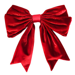 red bow isolated on white
