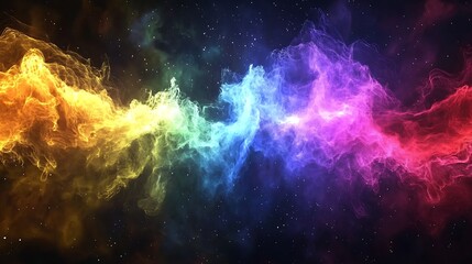 Fototapeta premium Colorful cosmic nebulae swirling in space (1)