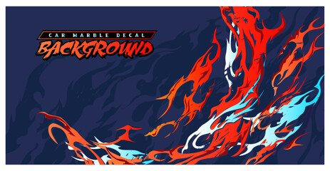 Abstract background car decal wrap background vector design rebel grunge flame, lightning, thunder livery racing speed motorsport sticker, pattern rip scratch dragon sporty