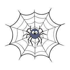 Delicate cobweb background with intricate silk threads and a detailed spider at the center, creating a spooky yet mesmerizing atmosphere—perfect for Halloween themes.