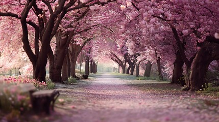Pink Cherry Blossom Tunnel (1)