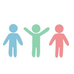 Friendship multi color icon vector