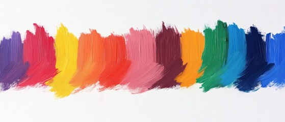 Obraz premium Vibrant Spectrum of Acrylic Paint Swatches