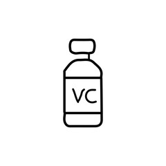 vector illustration of  medical icon element with outline style	
