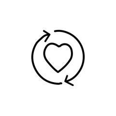 vector illustration of recycle theme element with one line style	
