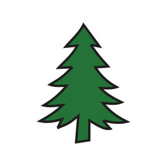 christmas tree vector illustration