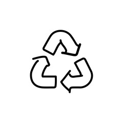 vector illustration of recycle theme element with one line style	
