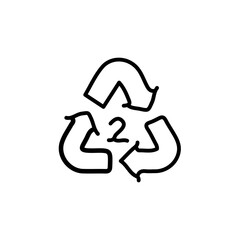 vector illustration of recycle theme element with one line style	
