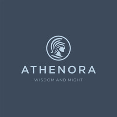 Athena Logo – Elegant goddess Athena in a minimal, symbolic line art form.