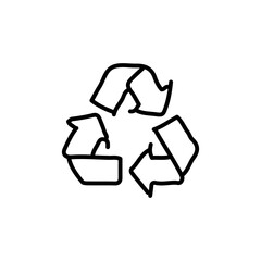 vector illustration of recycle theme element with one line style	
