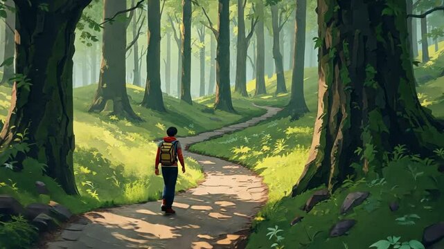 walking in the forest